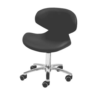 Continuum Black Technician Chair / Stool (Pedicure Only)+