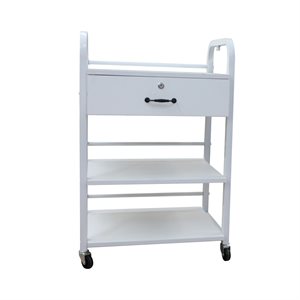 Round Metal Trolley Magnum With 3 Shelves and 1 drawer