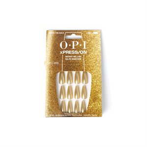 OPI Xpress ON Artificial Nails Break the Gold Long Coffin