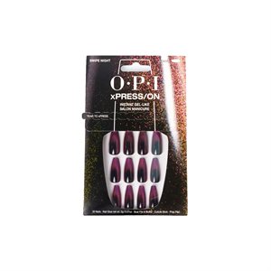 OPI Xpress ON Ongles Artificiels Swipe Night Longue Coffin