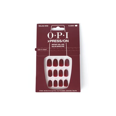 OPI Xpress ON Ongles Artificiels Malaga Wine Rond Classique