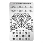 YOURS Loves Marian DIAMONDS ARE FOREVER Stamping Plate -