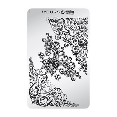 YOURS Loves Sascha CURLY CARNIVAL Stamping Plate -