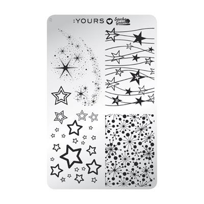 YOURS Loves Sascha AIM FOR THE STARS Stamping Plate +