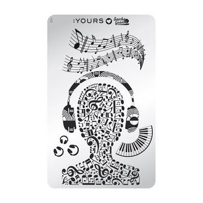 YOURS Loves Sascha MAKE THE MUSIC Stamping Plate -