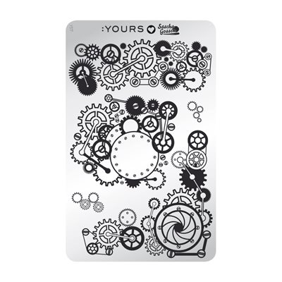 YOURS Loves Sascha MECHANICAL MADNESS Stamping Plate -