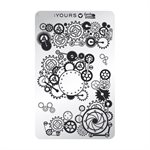 YOURS Loves Sascha MECHANICAL MADNESS Stamping Plate -