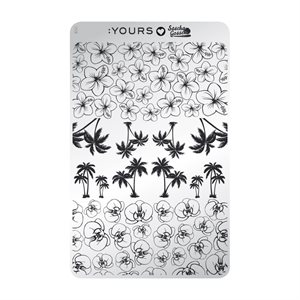 YOURS Loves Sascha TROPICAL TREAT Stamping Plate +