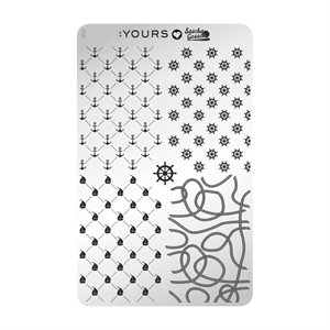 YOURS Loves Sascha NAUTICAL MILE Stamping Plate -