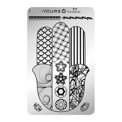 YOURS Loves Tracey IN GOOD HANDS Stamping Plate +