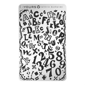 YOURS Loves Valerie Ducharme CHAOTIC MIND Stamping Plate -