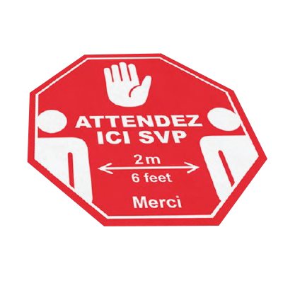 Floor Covid-19 Safety Stiker 12 x 12 inches -