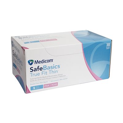 AMD Medicom Gants Safebasics Nitrile Rose sans poudre Petit (300)