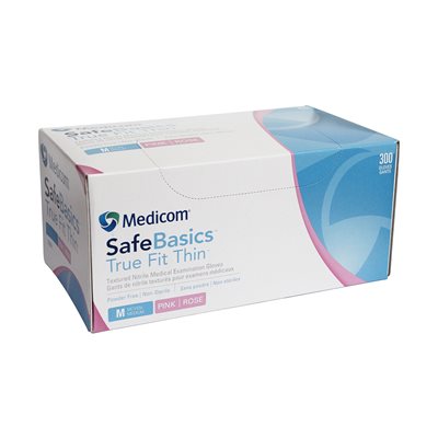 AMD Medicom Gants Safebasics Nitrile Rose sans poudre Medium (300)