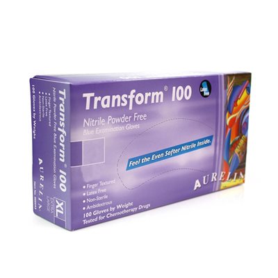 Aurelia Gant Transform Nitrile Bleu Extra-Petit 100 un SP 3.2 mm