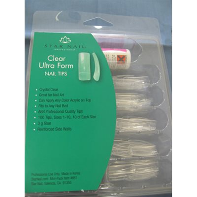 Star Nail ULTRA FORM CLEAR 100 TIPS -