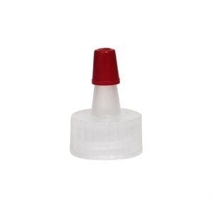 Spout with red cap for empty 1 oz bottle