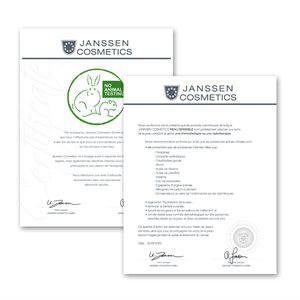 JANSSEN CERTIFICATE (No animal testing / oncology) +