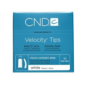 CND VELOCITY TIPS WHITE #1 50pk -