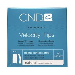 CND VELOCITY TIPS NATURAL #1 50pk