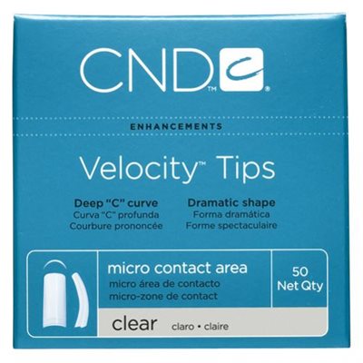 CND VELOCITY TIPS CLEAR #1 50pk -