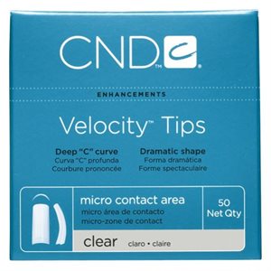 CND VELOCITY TIPS CLEAR #1 50pk