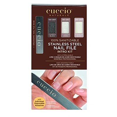 Cuccio Lime a ongles en acier Inox avec 6 recharges +