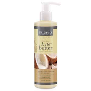 Cuccio Lyte Ultra Sheer Coconut & white Ginger 8 OZ