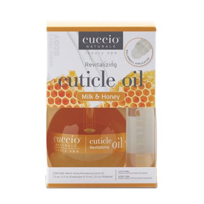 Cuccio Kit Huile Cuticle 73 ml & Roullement Bille 10ml Miel et Lait +