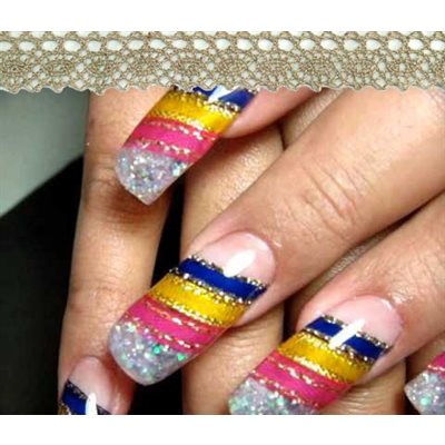 Decoration Ruban Fantaisie Nail Art Variees -