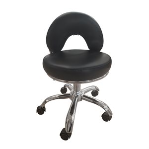 Fion Tabouret pneumatique deluxe tres bas Noir