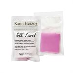 Karin Herzog Pink Silk Towel 7.5 x 7.5 inches