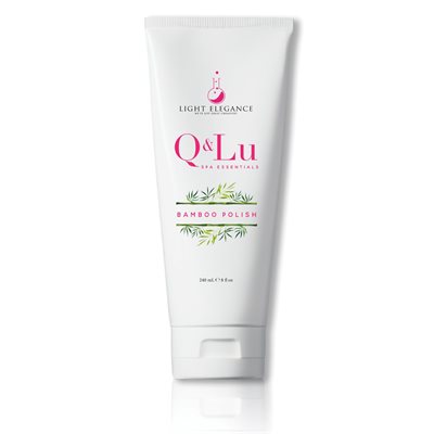 Light Elegance Spa Essentials Q&LU Exfoliant Bamboo 8oz +