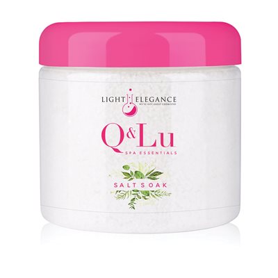 Light Elegance Spa Essentials Q&LU Salt Soak 14oz +