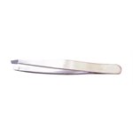 SLANTED TWEEZERS STAINLESS STEEL