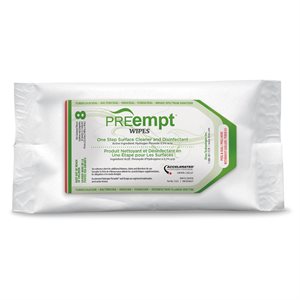 PreEmpt Virox Lingettes Sacs (8) 6"x7 pouces -