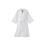 100% WHITE COTTON BATHROBE +