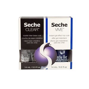 Seche Vite Base Coat & Top Coat Gel effect 0.5 oz (14 ml)