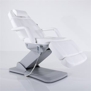 Silver White Electrical Facial Bed 3 Section with Arms