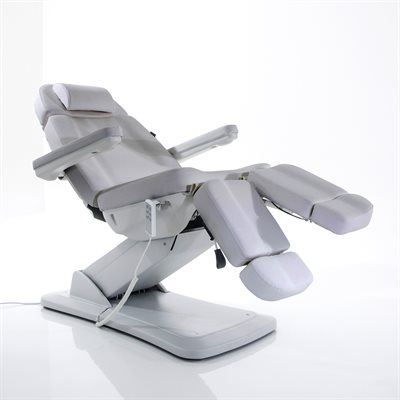 Silver Electric podiatry chair with 3 motors (silver)