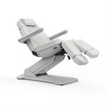 Silver Electric podiatry chair with 3 motors (White)