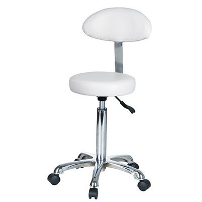 Silver TABOURET PNEUMATIQUE ROND AVEC DOSSIER -