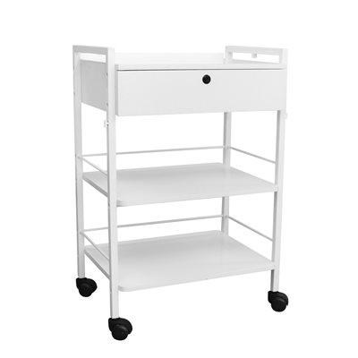 SILVER TROLLEY 1 DRAWER