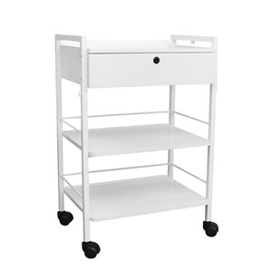 SILVER TROLLEY 1 DRAWER