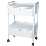 SILVER TROLLEY 2 DRAWERS