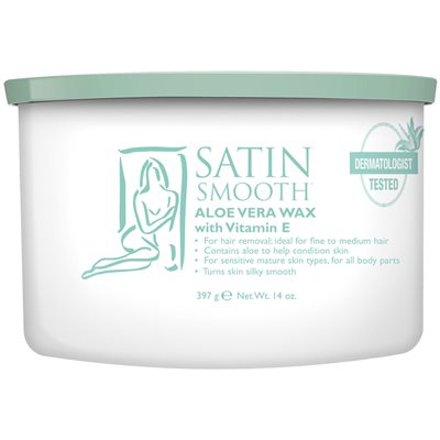 Satin Smooth Aloes Vera with Vitamin E Wax 14 OZ